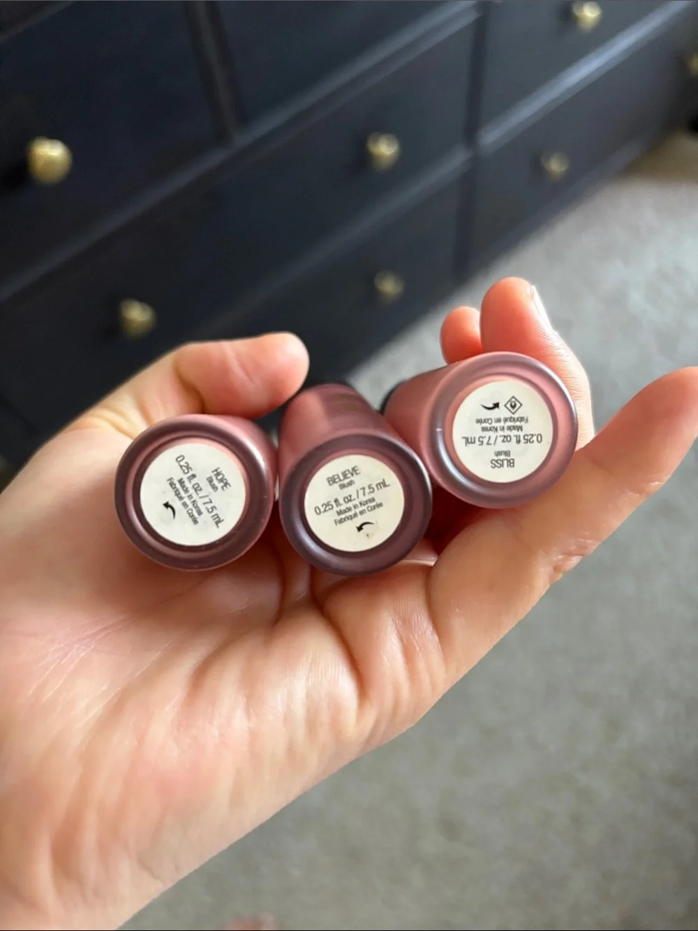 Rare Beauty Liquid Lip Trio — Soft Pink, Dusty Rose, Mauve